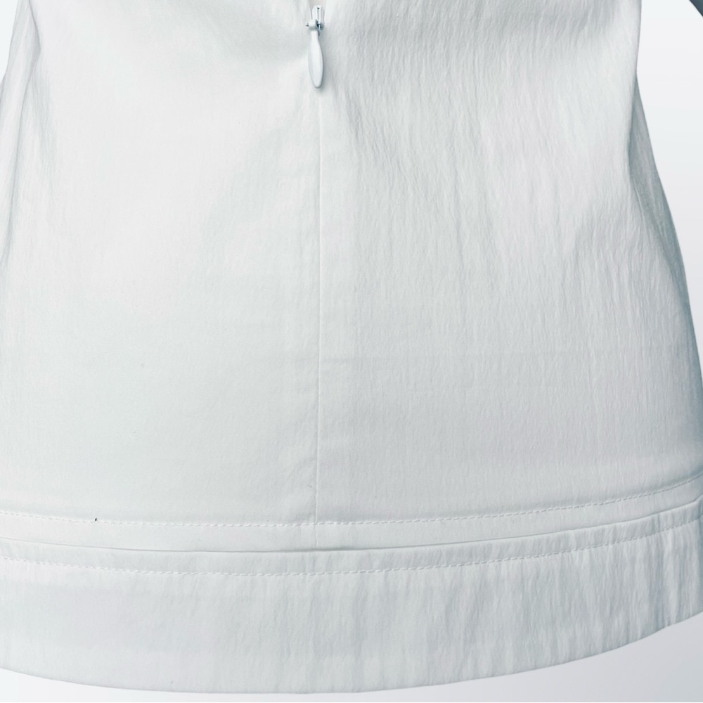 Modern Citizen “Chiyo” Side Button Short Sleeve Zip-Back Blouse Top White XS EUC - Picture 9 of 16